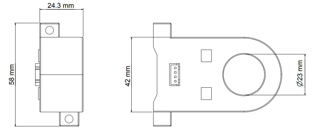 Phidgets CE-IZ04-35A2-1.0/0-250A Transducteur de Courant CC