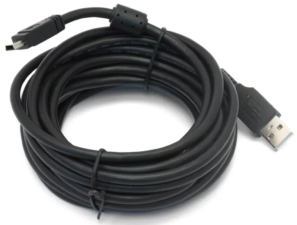 USB-A to Mini-B Cable 450cm 20AWG
