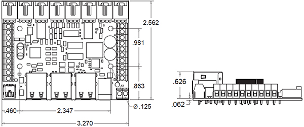 Kit d'Interface Capteurs 8/8/8 Phidgets avec Hub USB de 6 Ports - Alimentation Murale US - Cliquez pour agrandir