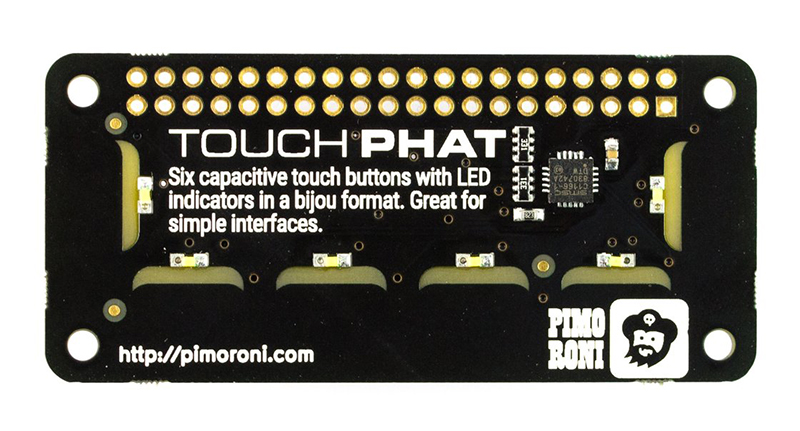 Touch pHAT for Raspberry Pi - Click to Enlarge