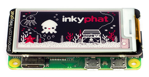 pHAT Inky de Raspberry Pi – Haga clic para ampliar