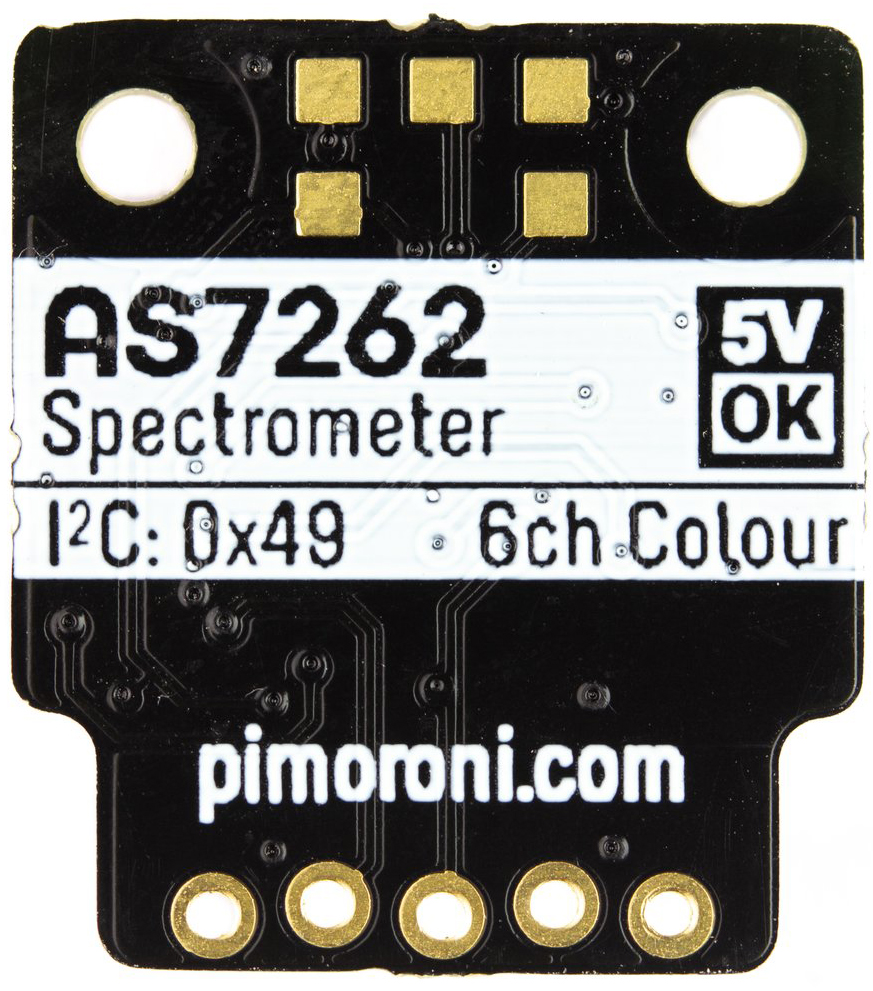 Placa Adaptadora del Sensor Espectral de 6 Canales AS7262 - Haga Clic para Ampliar