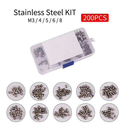 Metric Stainless Steel Screws w/ Case Kit (200pk)- Click to Enlarge