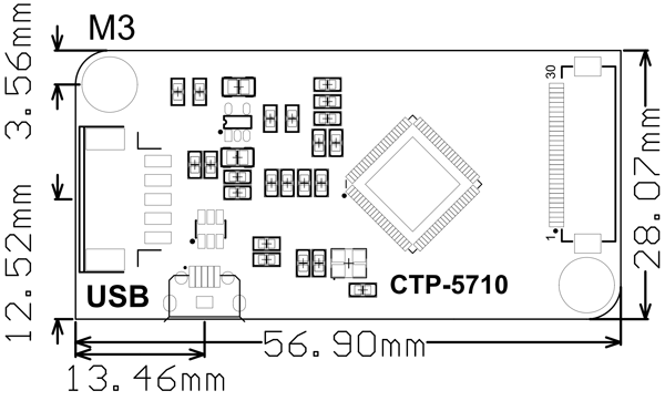 7'' 1.024 x 600 HDMI LCD Touchscreen Kit für Raspberry Pi - Zum Vergrößern klicken