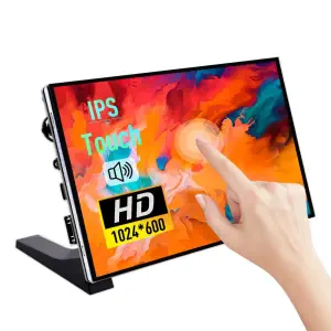 52Pi Écran tactile IPS de 7 pouces 1024 x 600 avec haut-parleurs pour Raspberry Pi, PC Windows