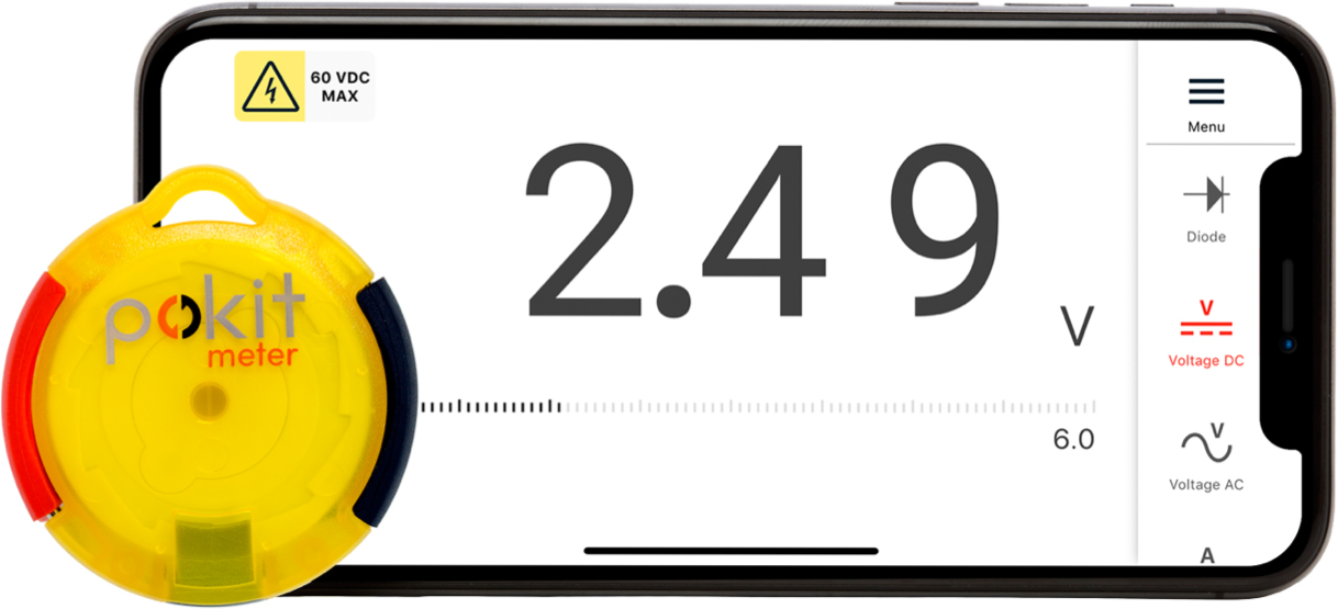 Pokit Meter Wireless Multimeter, DSO und Logger (transparent) - Zum Vergrößern klicken