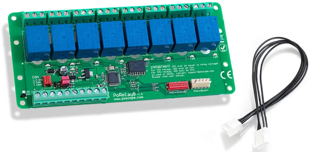 Carte Relais 12V CAN PoRelay8