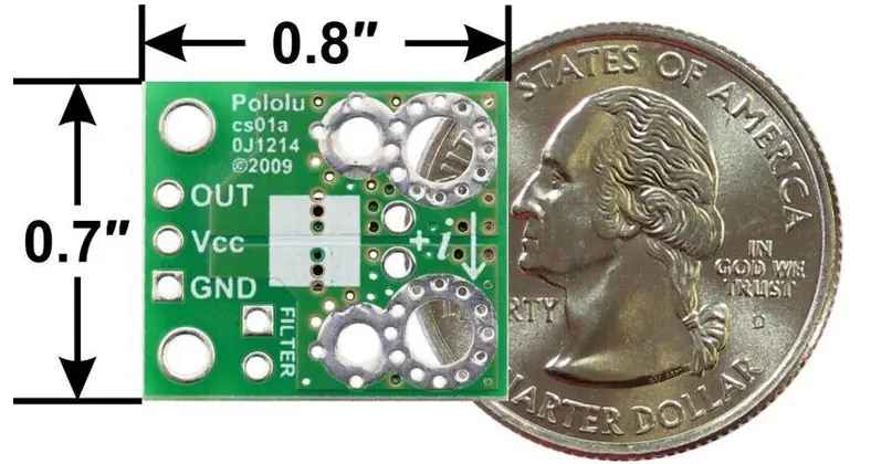 Portador de Sensor de Corriente ACS724 de Pololu (de 0A a 20A)