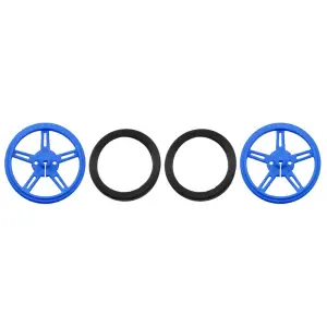 Pololu Roue 60×8mm Paire - Bleu