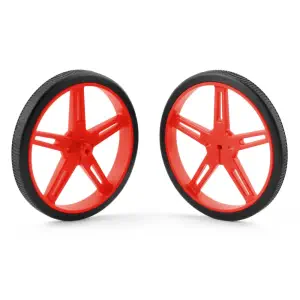 Pololu Roue 70×8mm Paire - Rouge