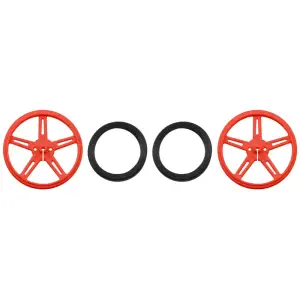 Pololu Roue 70×8mm Paire - Rouge