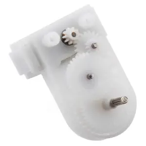Pololu Mini Plastic Gearmotor HP 120:1, Sortie D-Shaft 3mm décalée, Arbre de moteur prolongé