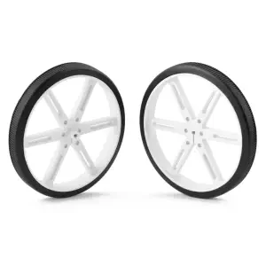 Pololu Roue 90×10mm Paire - Blanc