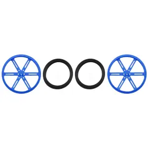Pololu Roue 90×10mm Paire - Bleu