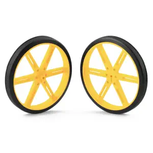 Pololu Roue 90×10mm Paire - Jaune