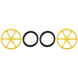 Pololu Roue 90×10mm Paire - Jaune