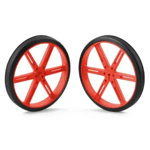 Pololu Roue 90×10mm Paire - Rouge