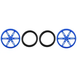 Pololu Wheel Paire 80×10mm - Bleu