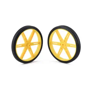 Pololu Roue 80×10mm Paire - Jaune