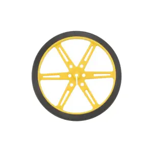 Pololu Roue 80×10mm Paire - Jaune