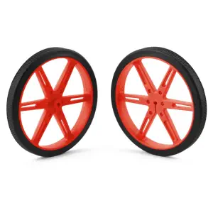 Pololu Roue 80×10mm Paire - Rouge