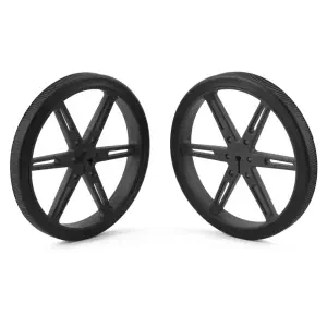 Pololu Roue 80×10mm Paire - Noir