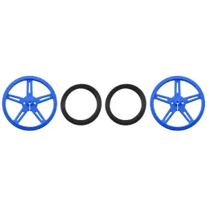 Pololu Roue 70×8mm Paire - Bleu