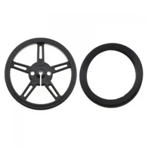 Roues Noir 60 x 8mm Pololu (Paire)