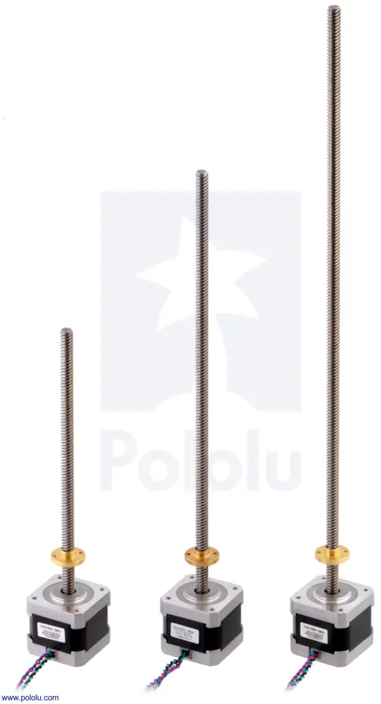 Stepper Motor with 38cm Lead Screw: Bipolar, 200 Steps/Rev, 42×38mm - Parts