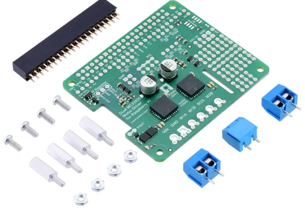 Pololu Dual MC33926 Motor Driver for Raspberry Pi - Parts