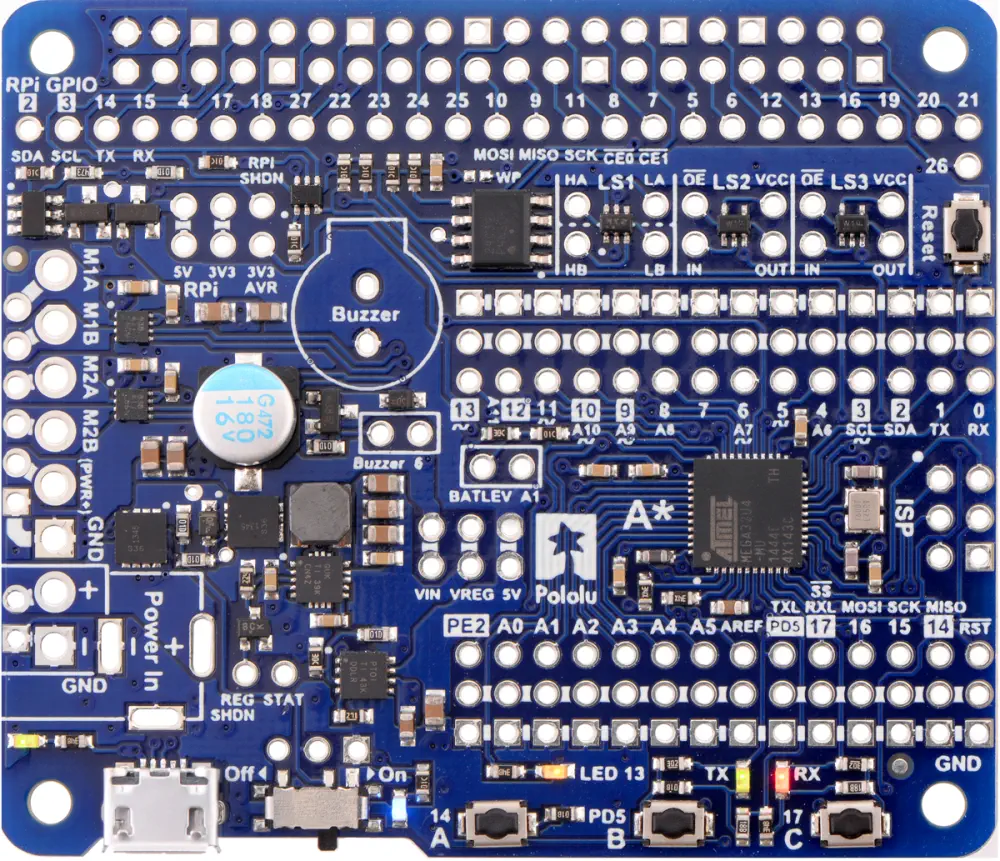 A-Star 32U4 Robot Controller LV with Raspberry Pi Bridge - Parts
