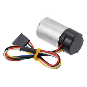 HP Moteur 6V avec Encodeur 48 CPR pour moteurs à engrenages métalliques 25D mm (Sans boîtier de réduction)