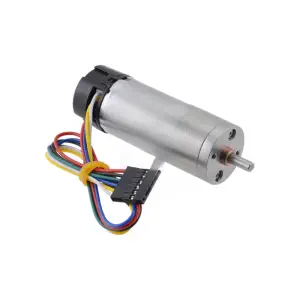 Pololu Moteur à engrenages métalliques 34:1 25Dx67L mm HP 6V avec encodeur 48 CPR
