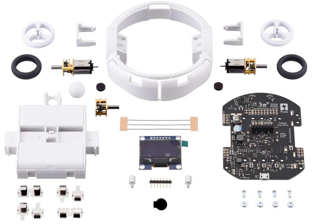 3pi+ 32U4 OLED Robot Kit Parts - Parts