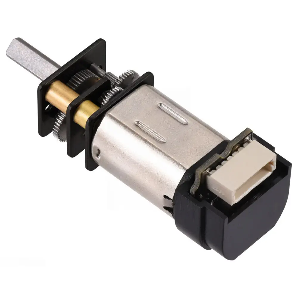 Pololu Micro Metal Gearmotor 380:1 LP 6V avec Encodeur 12 CPR, Connecteur arrière