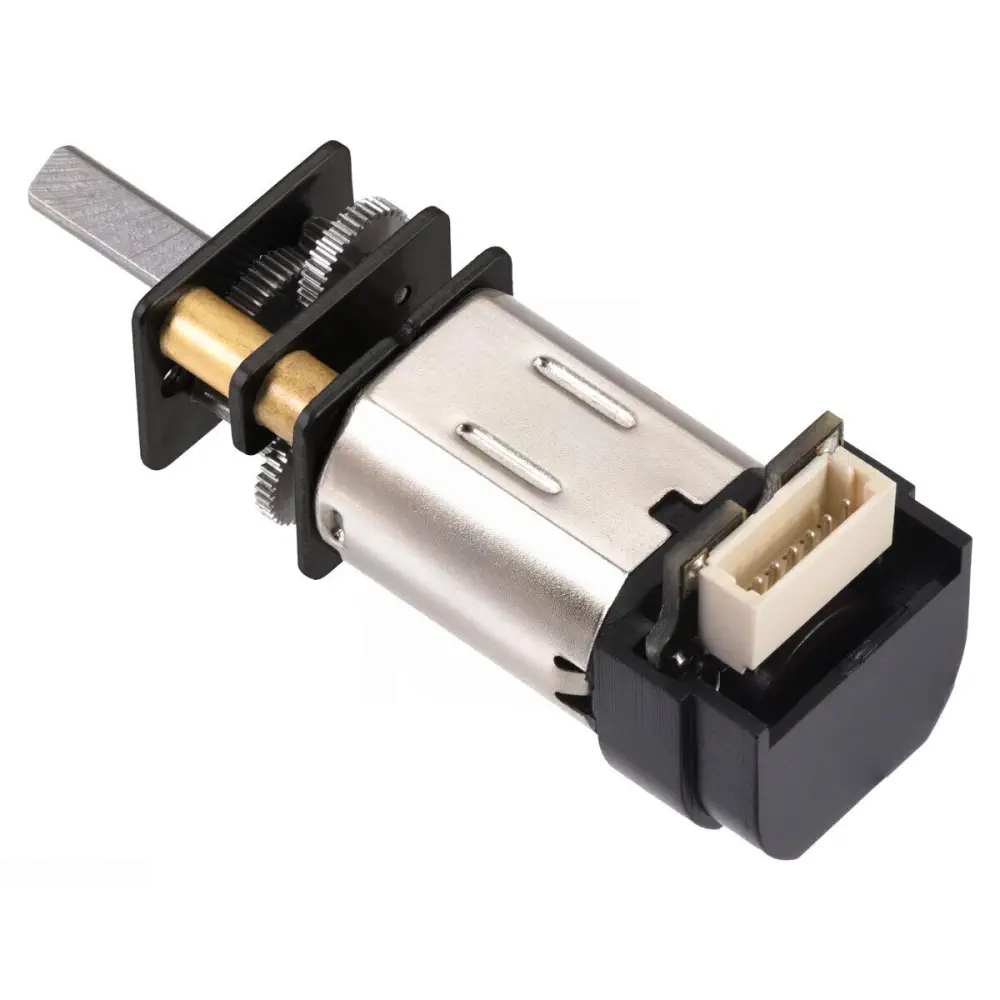 Pololu Micro Metal Gearmotor 380:1 LP 6V avec Encodeur 12 CPR, Connecteur latéral