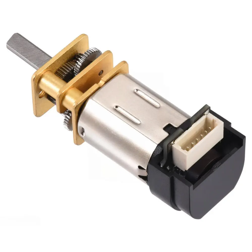 Pololu Micro Metal Gearmotor 5:1 MP 6V avec Encodeur 12 CPR, Connecteur latéral