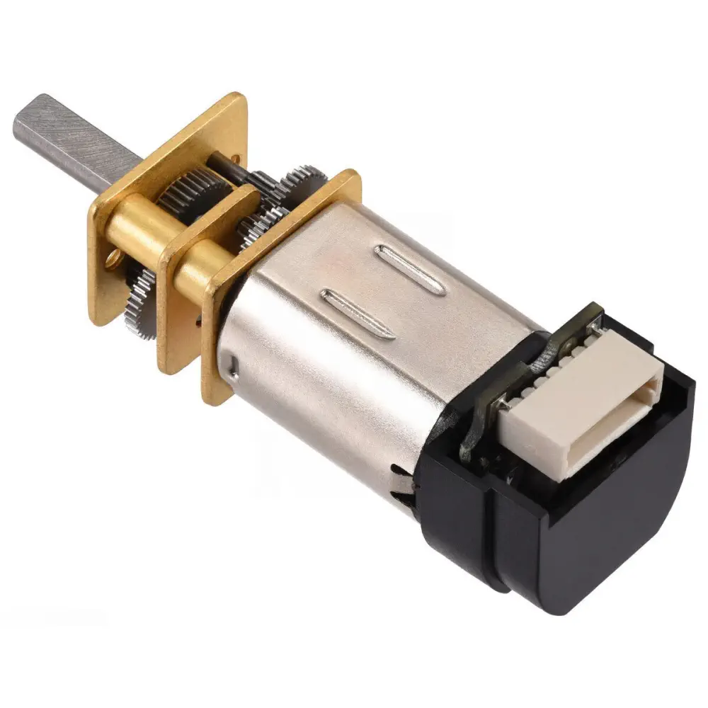 Pololu Micro Metal Gearmotor MP 10:1 6V avec Encodeur 12 CPR, connecteur arrière
