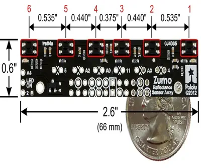 Zumo Reflectance Sensor Array- Click to Enlarge