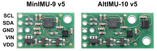 AltIMU-10 v5 Gyro, Accelerometer, Compass and Altimeter (LSM6DS33, LIS3MDL, and LPS25H Carrier)- Click to Enlarge