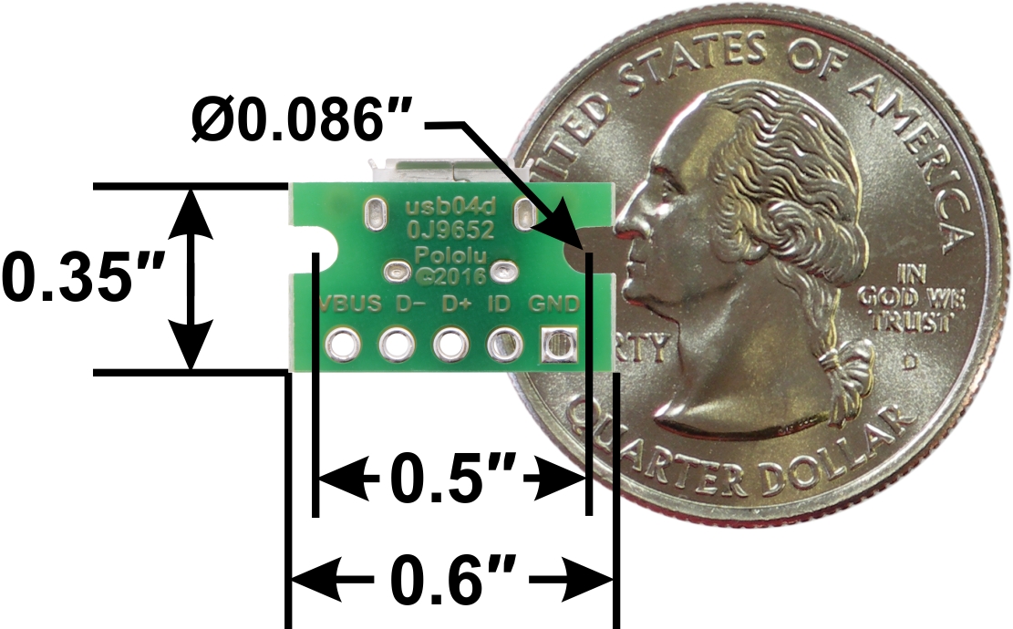 Tarjeta de de Conexión para Conector USB Micro-B - Haga Clic para Ampliar