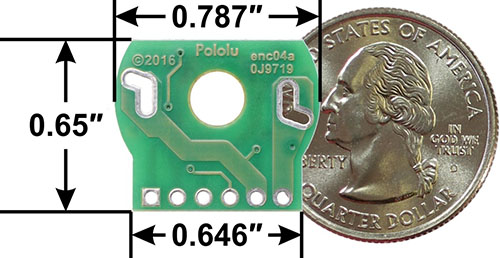 Magnetic Encoder Pair Kit for Mini Plastic Gearmotors (12 CPR, 2.7-18V)- Click to Enlarge