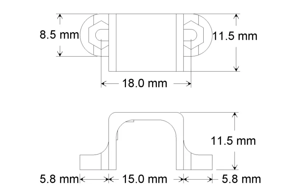 Soporte de Motorreductor de Metal Pololu Micro (par)