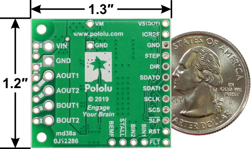 Contrôleur de Moteur Pas-à-Pas Haute Puissance 8-50V 4A 36v4 Pololu - Cliquez pour agrandir