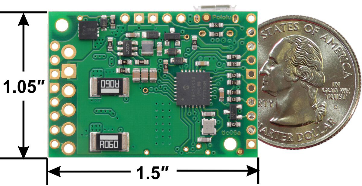 Pololu Tic 36v4 USB Multi-Interface Schrittmotor Controller (Gelötet) - Zum Vergrößern klicken