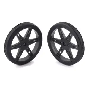 Paire de roues Pololu pour micro cannelures servo (21 dents, 4,8 mm) 60 x 8 mm (noir)