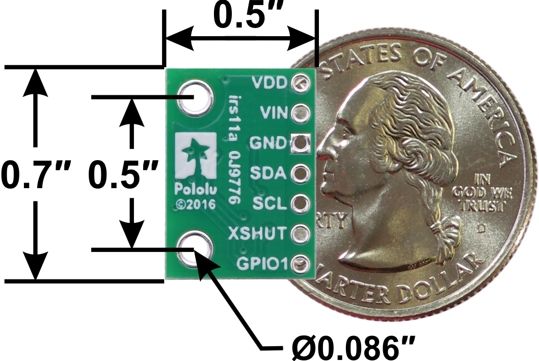 Sensor de Distancia de Tiempo de Vuelo de Objetivos Múltiples VL53L3CX (300 cm) - Haga Clic para Ampliar