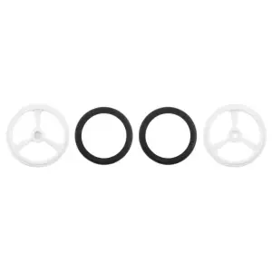 Pololu Wheel Pair for Micro Servo Splines (21T, 4.8mm) 40x7mm (White)