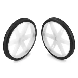 Pololu Paire de Roues pour Servo Standard (25T, 5,8mm) 70x8mm (Blanc)