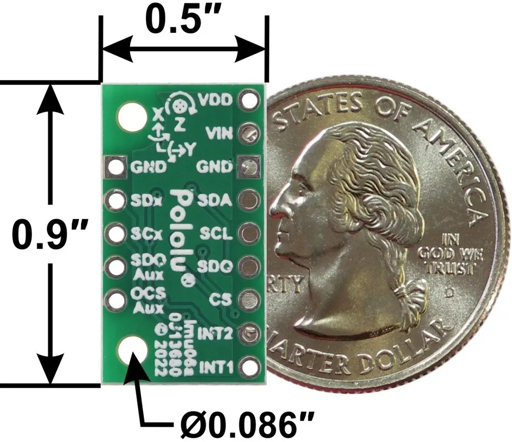 Pololu LSM6DSO 3D Accelerometer & Gyro Carrier w/ Voltage Regulator